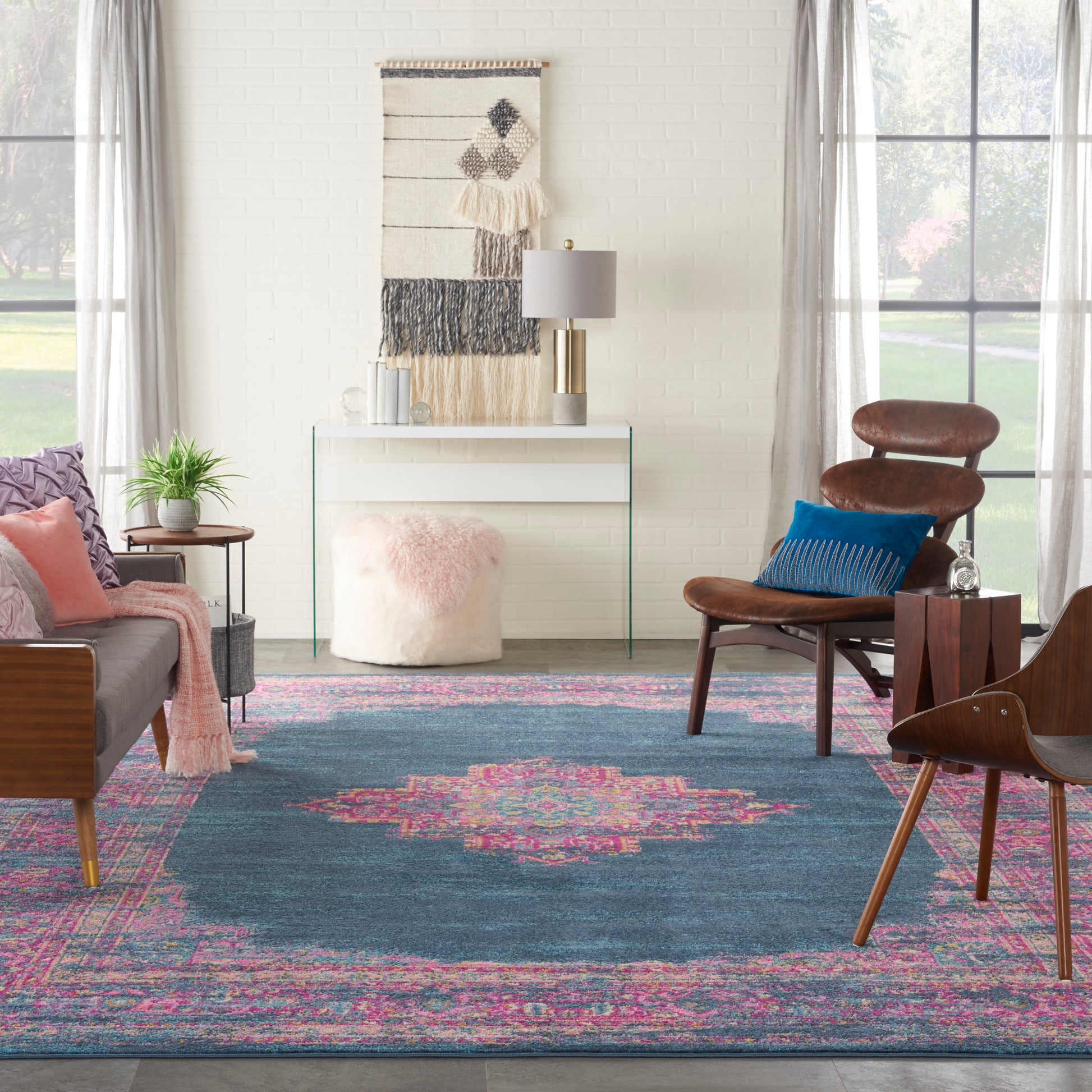 Nourison Passion Psn03 Blue Area Rug