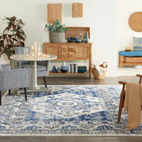 Nourison Cyrus Cyr05 Ivory Blue Area Rug