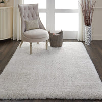 Nourison Luxe Shag Lxs01 Grey Shag Area Rug