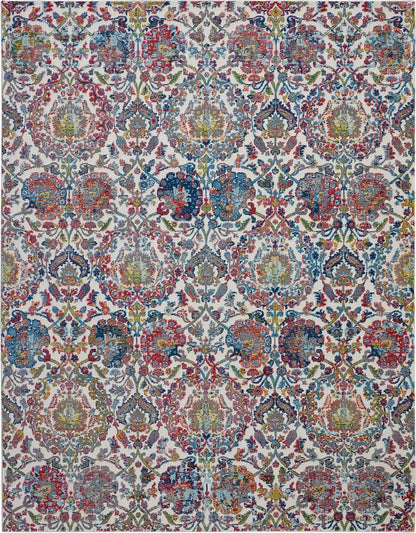 Nourison Ankara Global Anr06 Ivory / Blue Area Rug