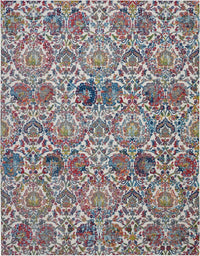 Nourison Ankara Global Anr06 Ivory / Blue Area Rug