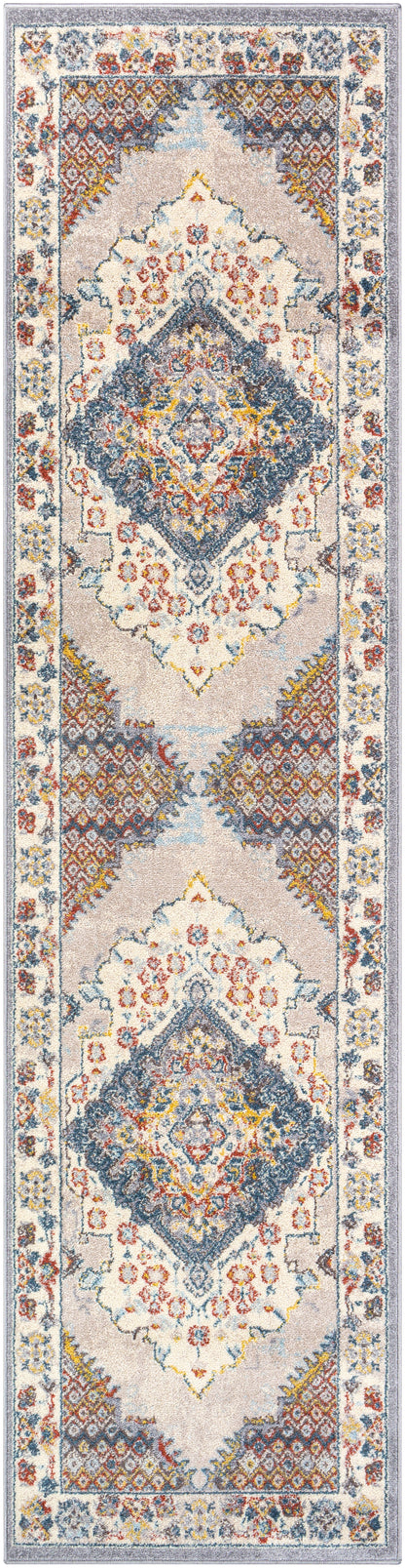 Surya Ankara Akr-2300 Medium Gray, Taupe, Pale Blue, Teal Area Rug