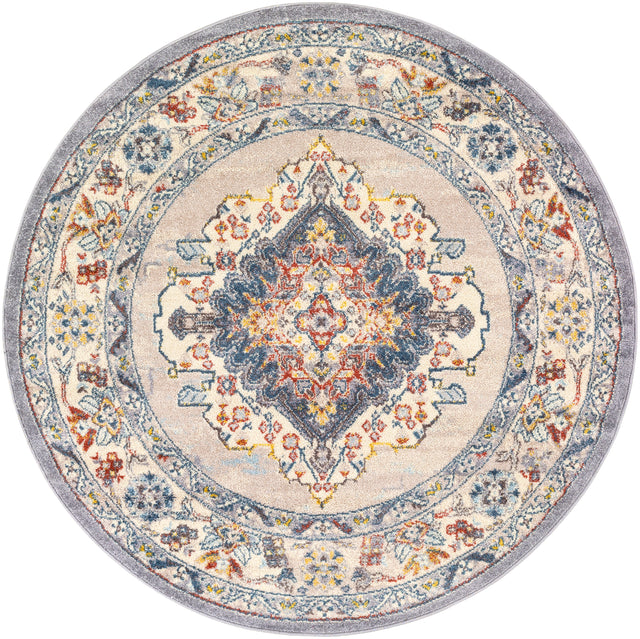 Surya Ankara Akr-2300 Medium Gray, Taupe, Pale Blue, Teal Rugs.