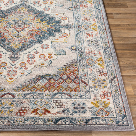 Surya Ankara Akr-2300 Medium Gray, Taupe, Pale Blue, Teal Rugs.