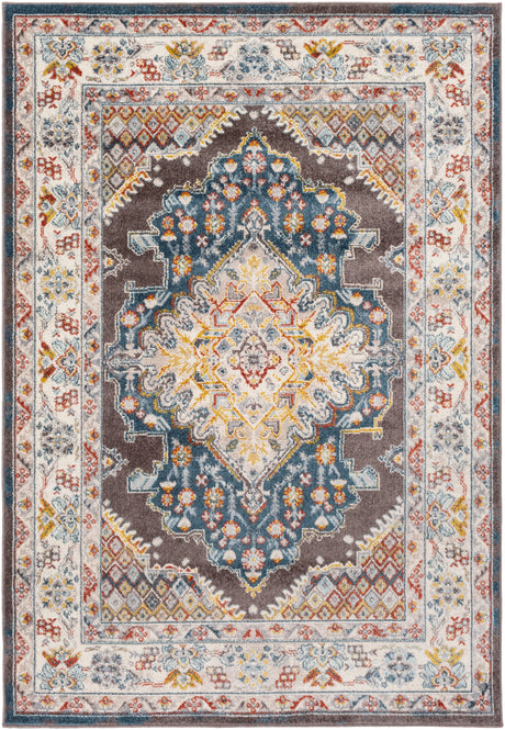 Surya Ankara Akr-2302 Teal, Pale Blue, Cream, Medium Gray Rugs.