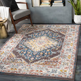 Surya Ankara Akr-2302 Teal, Pale Blue, Cream, Medium Gray Rugs.