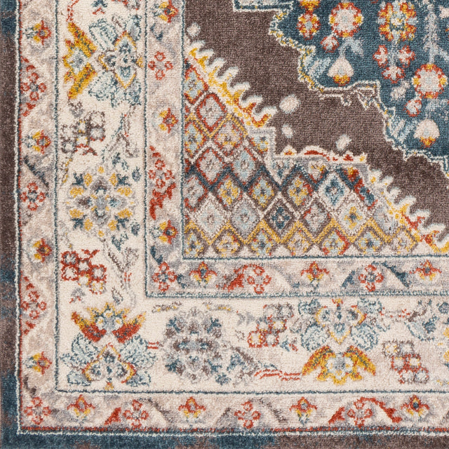 Surya Ankara Akr-2302 Teal, Pale Blue, Cream, Medium Gray Rugs.