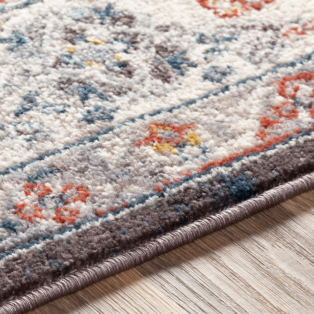 Surya Ankara Akr-2302 Teal, Pale Blue, Cream, Medium Gray Rugs.