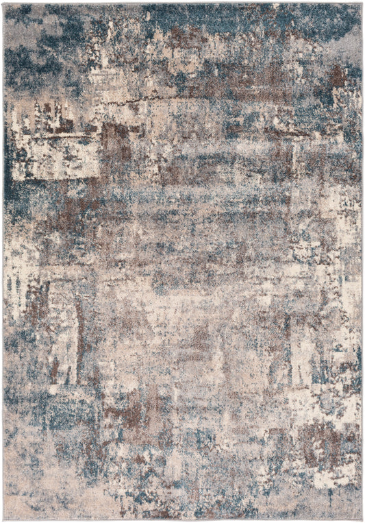 Surya Ankara Akr-2307 Teal, Cream, Taupe, Charcoal Area Rug