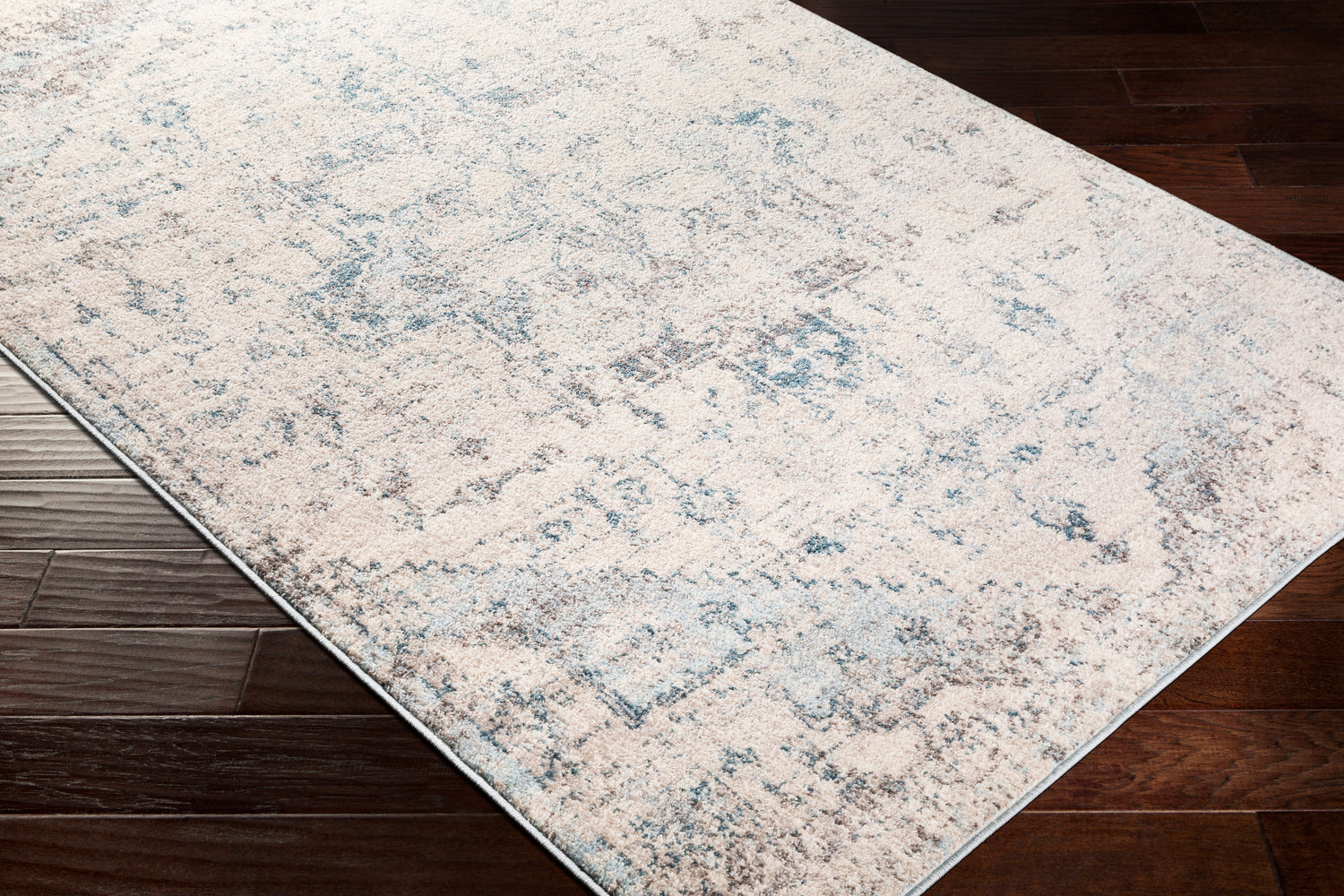 Surya Ankara Akr-2310 Pale Blue, Light Gray, Bright Blue, Ivory Rugs.