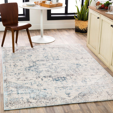 Surya Ankara Akr-2310 Pale Blue, Light Gray, Bright Blue, Ivory Rugs.