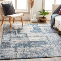 Surya Ankara Akr-2313 Teal, Sky Blue, Charcoal, Medium Gray Area Rug