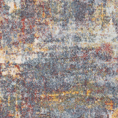 Surya Ankara Akr-2315 Teal, Sky Blue, Burnt Orange, Charcoal Rugs.