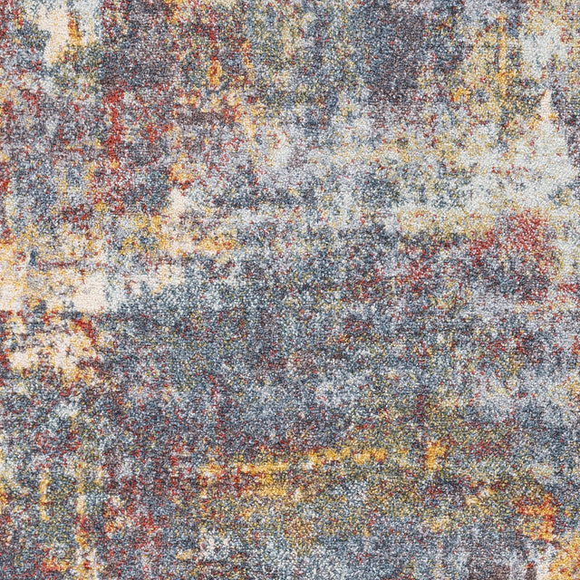 Surya Ankara Akr-2315 Teal, Sky Blue, Burnt Orange, Charcoal Rugs.