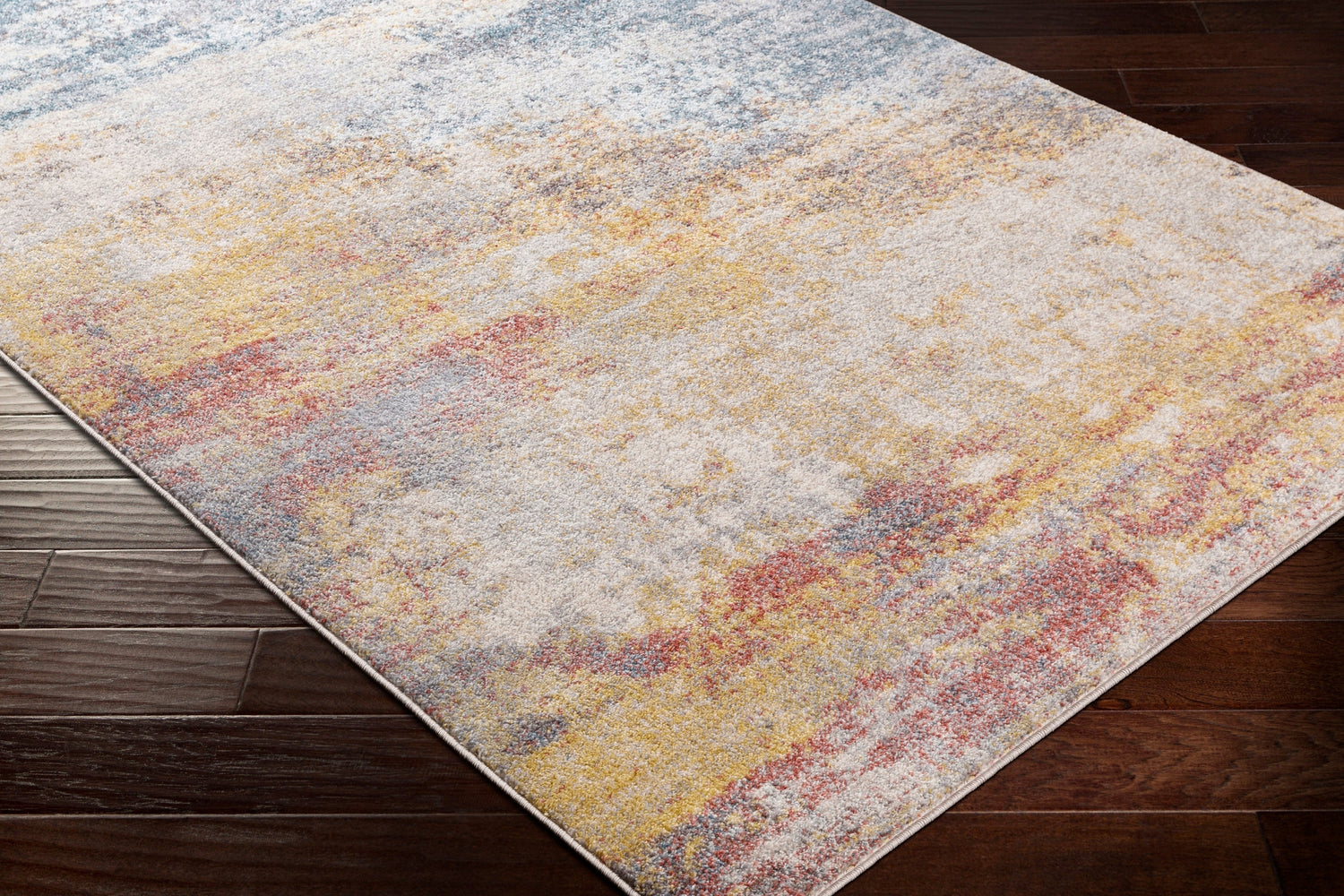 Surya Ankara Akr-2316 Teal, Sky Blue, Medium Gray, Light Gray Rugs.