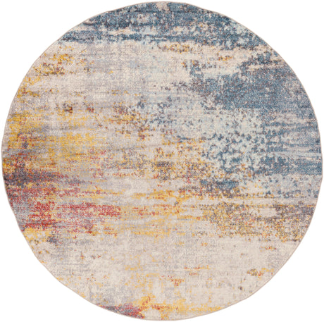 Surya Ankara Akr-2316 Teal, Sky Blue, Medium Gray, Light Gray Rugs.