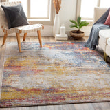 Surya Ankara Akr-2316 Teal, Sky Blue, Medium Gray, Light Gray Rugs.