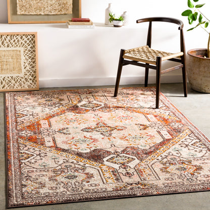 Surya Ankara Akr-2322 Burnt Orange, Charcoal, Mustard, Pale Pink Area Rug