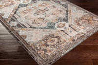 Surya Ankara Akr-2324 Aqua, Charcoal, Ivory, Pale Pink Area Rug