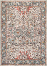 Surya Ankara Akr-2326 Brick, Charcoal, Aqua, Ivory Rugs.