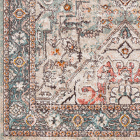 Surya Ankara Akr-2326 Brick, Charcoal, Aqua, Ivory Area Rug