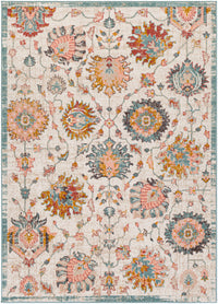 Surya Ankara Akr-2334 Pale Pink, Aqua, Ivory, Mustard Area Rug