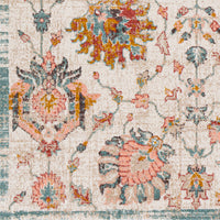 Surya Ankara Akr-2334 Pale Pink, Aqua, Ivory, Mustard Area Rug