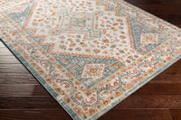 Surya Ankara Akr-2337 Aqua, Mustard, Brick, Ivory Area Rug