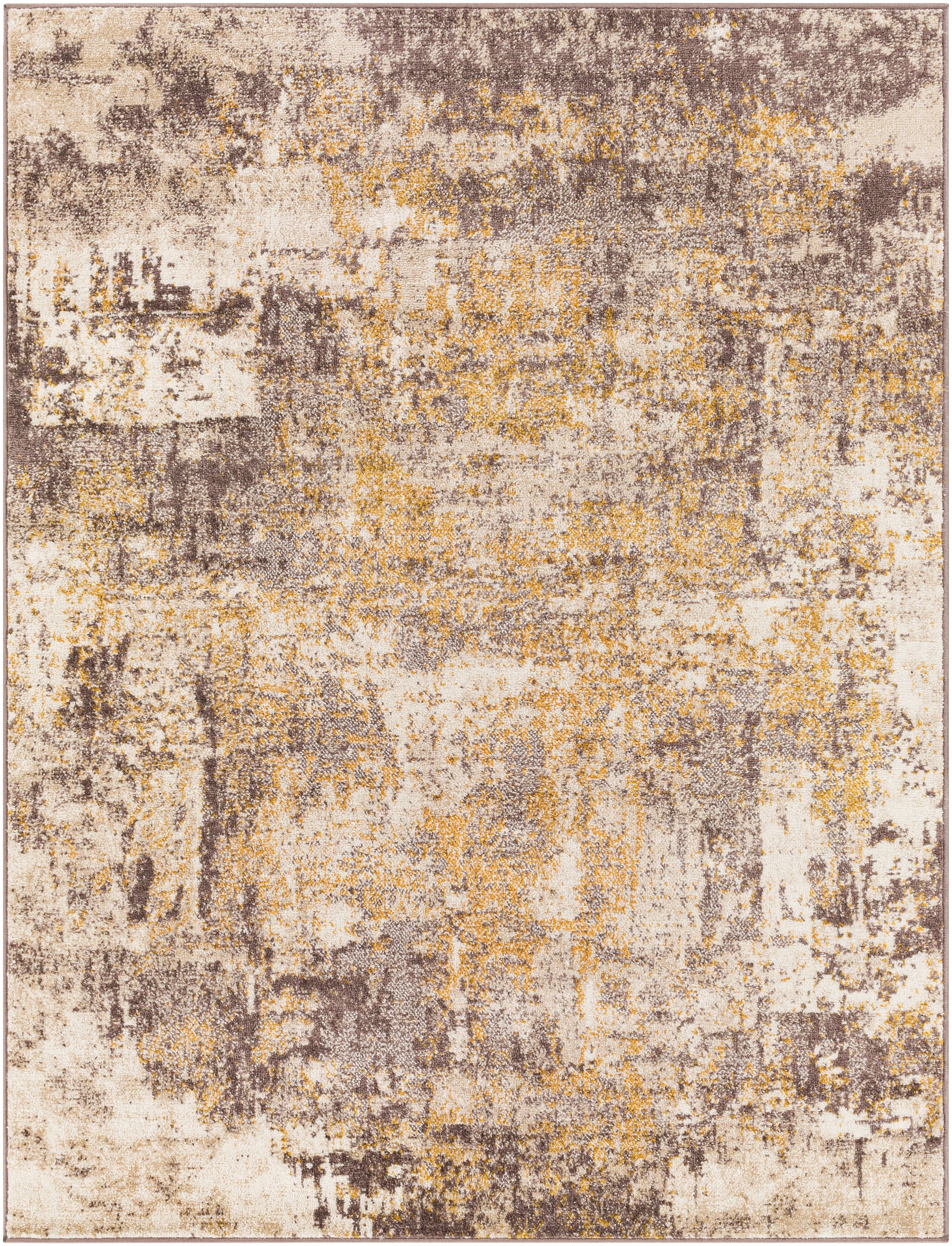 Surya Ankara Akr-2345 Dark Brown, Mustard, Light Gray, Beige Area Rug