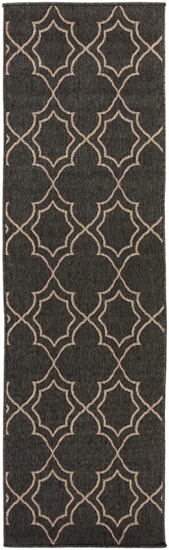 Surya Alfresco Alf-9590 Black / Taupe Rugs.