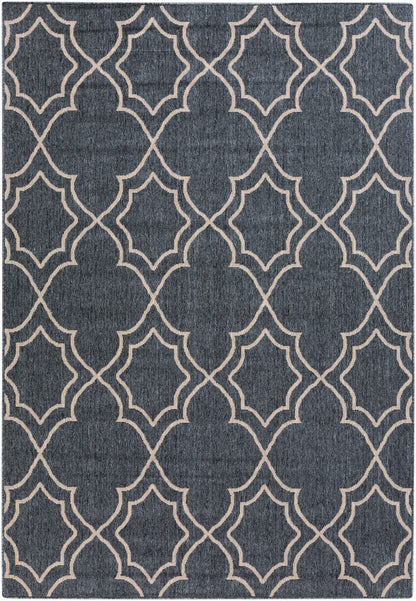 Surya Alfresco Alf-9590 Black / Taupe Geometric Area Rug