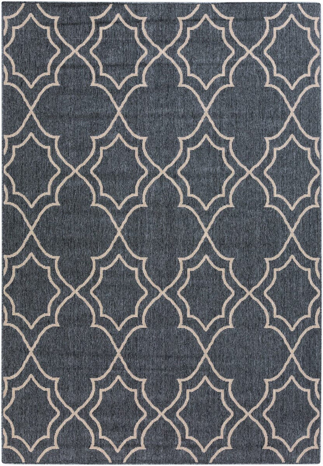 Surya Alfresco Alf-9590 Black / Taupe Rugs.