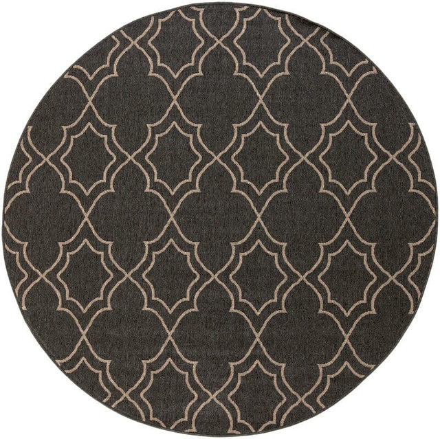 Surya Alfresco Alf-9590 Black / Taupe Rugs.