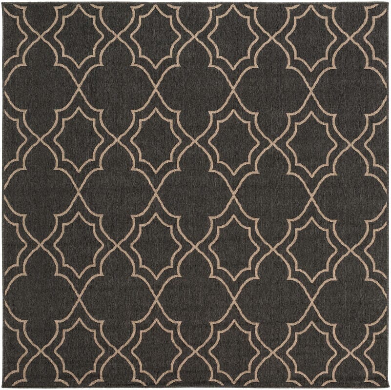 Surya Alfresco Alf-9590 Black / Taupe Geometric Area Rug