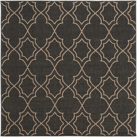 Surya Alfresco Alf-9590 Black / Taupe Rugs.