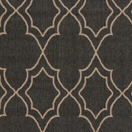 Surya Alfresco Alf-9590 Black / Taupe Rugs.