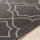 Surya Alfresco Alf-9590 Black / Taupe Rugs.