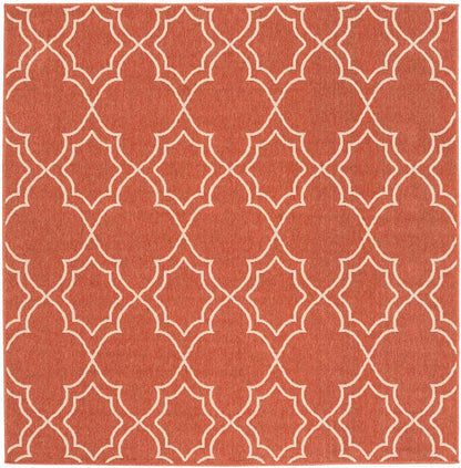 Surya Alfresco Alf-9591 Cherry / Ivory Geometric Area Rug