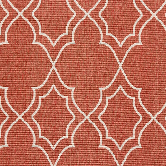 Surya Alfresco Alf-9591 Cherry / Ivory Geometric Area Rug