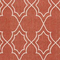 Surya Alfresco Alf-9591 Cherry / Ivory Geometric Area Rug