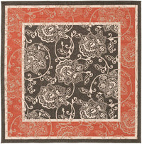 Surya Alfresco Alf-9592 Black / Cherry / Beige / Taupe Area Rug