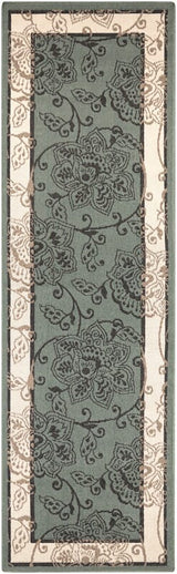 Surya Alfresco Alf-9594 Moss / Ivory / Black / Taupe Rugs.