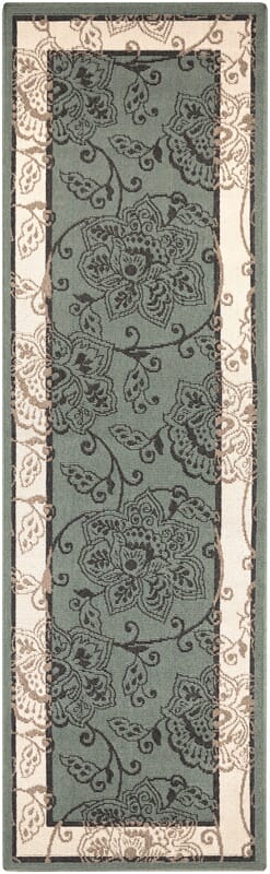 Surya Alfresco Alf-9594 Moss / Ivory / Black / Taupe Rugs.