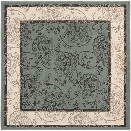 Surya Alfresco Alf-9594 Moss / Ivory / Black / Taupe Rugs.