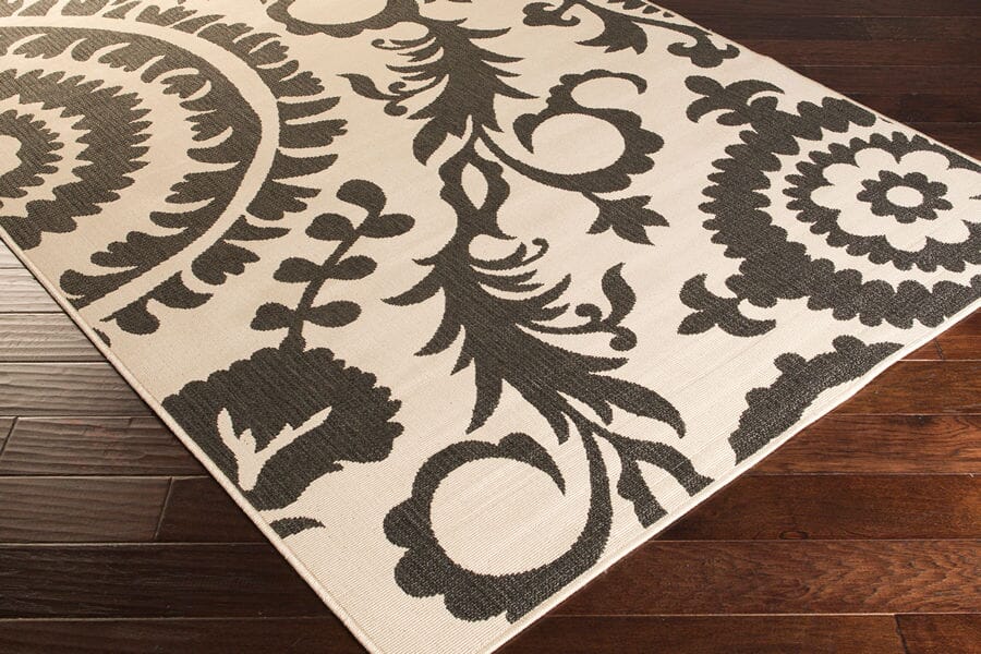 Surya Alfresco Alf-9612 Gray / Ivory Rugs.