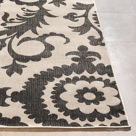 Surya Alfresco Alf-9612 Gray / Ivory Rugs.