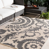 Surya Alfresco Alf-9612 Gray / Ivory Rugs.