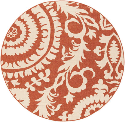 Surya Alfresco Alf-9613 Cherry / Beige Area Rug