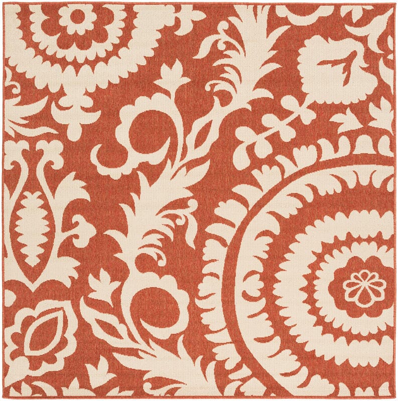 Surya Alfresco Alf-9613 Cherry / Beige Area Rug