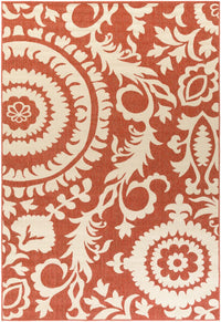 Surya Alfresco Alf-9613 Cherry / Beige Area Rug